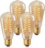 Vintage Incandescent Bulb 2700K Dimmable Warm Bulb ST58 Style Teardrop Antique Spiral Led Filament Bulb