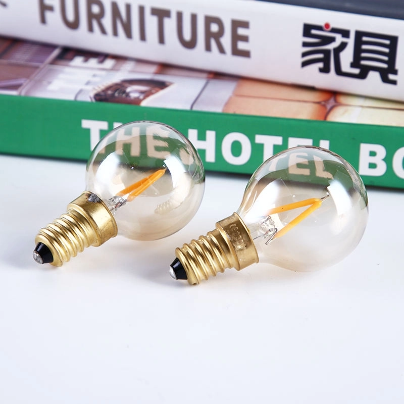 Wholesale Amber Vintage Edison Light Bulb 2w 12v 24v G40 Globe Filament Lamp (2)